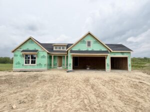 Sequoia floor plan under construction ranch style home